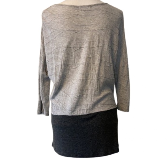 ANTHROPOLOGIE Pleione Loose Fit Textured Round Neck Sweater 3/4 Droopy Pockets - Picture 7 of 10